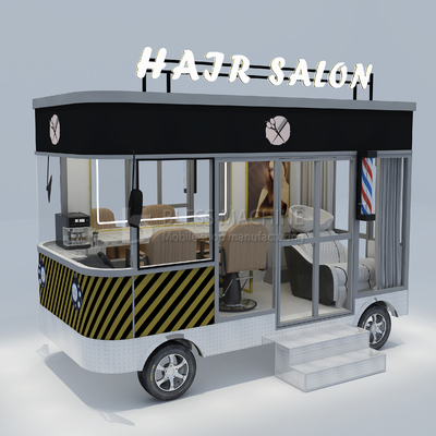 3.0kw Electric Mobile Hair Cut Salon Barber Shop Style Design Perm Van Truck Trailer Cart
