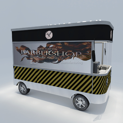 3.0kw Electric Mobile Hair Cut Salon Barber Shop Style Design Perm Van Truck Trailer Cart