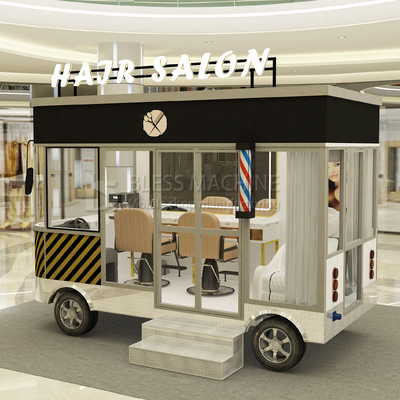 3.0kw Electric Mobile Hair Cut Salon Barber Shop Style Design Perm Van Truck Trailer Cart