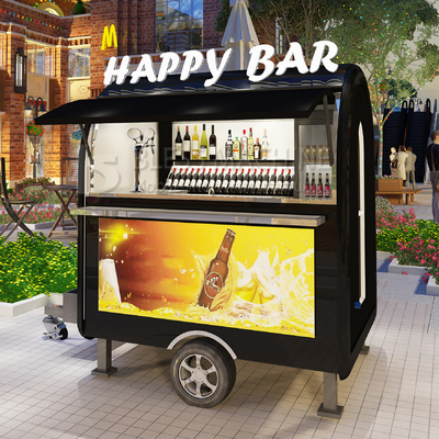 2022 Electric Mobile Iced Fresh Beer Wine Cocktail Drink Bar Van Trailer for Customers