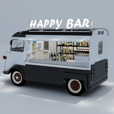 External Power Supply Electric Mobile Wine Cocktail Drink Bar Van Truck Trailer Cart