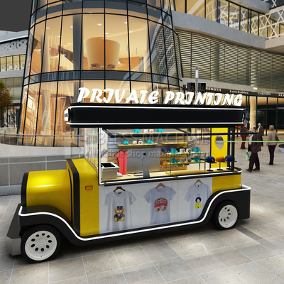 2022 Mobile T-shirt Hat Cup Hot Stamping and Printing Shop Truck Trailer for Printing