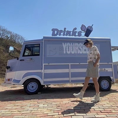 4 Road Wheels Electric Mobile Van for Multipurpose Fast Food Snack Catering Drinks Coffee
