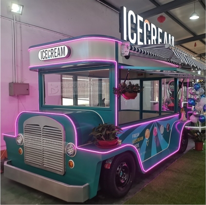 Customized 2022 Multifunctional Ice Cream Cold Drink Coffee Milky Tea Trailer Van Truck