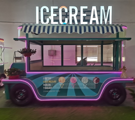 Customized 2022 Multifunctional Ice Cream Cold Drink Coffee Milky Tea Trailer Van Truck