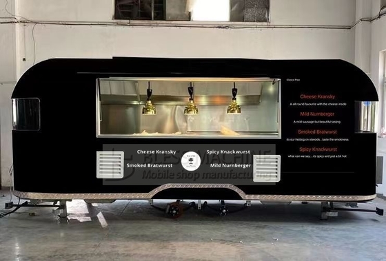 2022 Electric Mobile Wine Cocktail Drink Bar Van Customized Length Stainless Steel Trailer