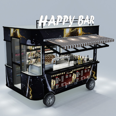 110v/220v Electric Mobile Wine Cocktail Drink Bar Van Truck Trailer Cart for Farms 2022