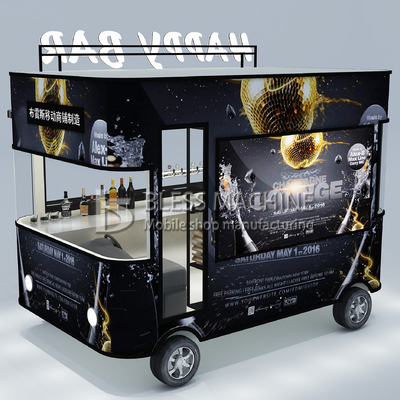 110v/220v Electric Mobile Wine Cocktail Drink Bar Van Truck Trailer Cart for Farms 2022