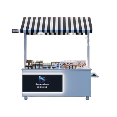 4wheels multipurpose mobile commodity stall trolley handcart for modern stylish outlet