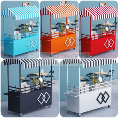 4wheels multipurpose mobile commodity stall trolley handcart for modern stylish outlet