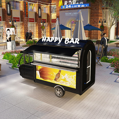 2023 Retail Electric Mobile Tricycle for Fresh Drinks Galvanized Steel Material