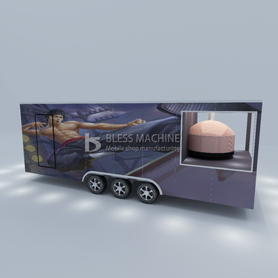 Customized Multipurpose Mobile Square Style Kung Fu Martial Arts Pizza Food Tow Trailer