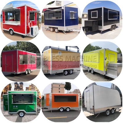 Customized Multipurpose Mobile Square Style Kung Fu Martial Arts Pizza Food Tow Trailer
