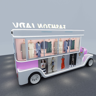 Customized Lenght 1500kg Mobile Women's Wear Clothing Van Truck Trailer Cart for Outlet