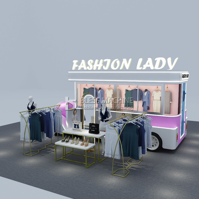 Customized Lenght 1500kg Mobile Women's Wear Clothing Van Truck Trailer Cart for Outlet