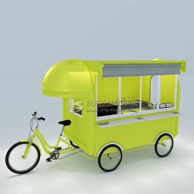 Multipurpose Mobile Fast Food Snack Beverage Pedal Bicycle Tricycle for Snack Food 2022