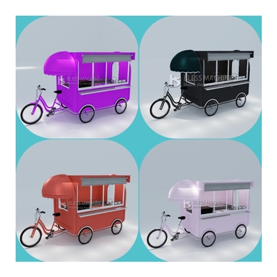 Multipurpose Mobile Fast Food Snack Beverage Pedal Bicycle Tricycle for Snack Food 2022