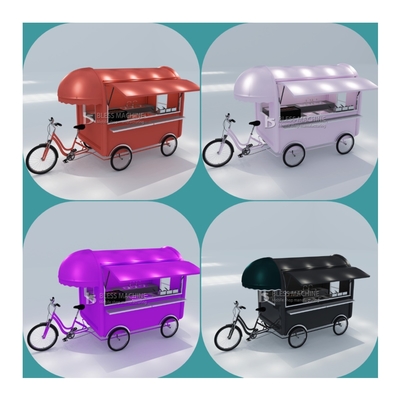 Multipurpose Mobile Fast Food Snack Beverage Pedal Bicycle Tricycle for Snack Food 2022