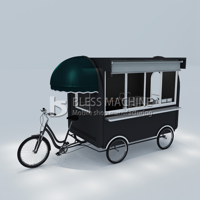 2022 Outlet Multipurpose Mobile Fast Food Snack Beverage Drinks Pedal Bicycle Tricycle