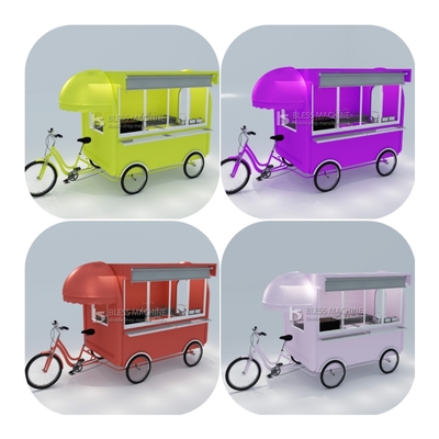 2022 Outlet Multipurpose Mobile Fast Food Snack Beverage Drinks Pedal Bicycle Tricycle