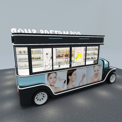 2023 Customized Electric Mobile Cosmetics Make-up Product Skin Care Boutique Trailer Cart