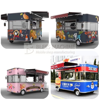 Multipurpose Outlet Electric Mobile Fruit Retail Van Truck Kiosk for Beverage Industry