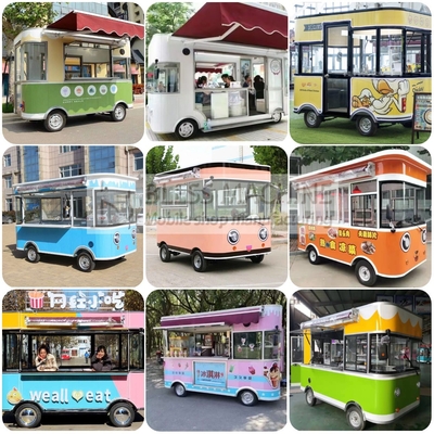 Multipurpose Outlet Electric Mobile Fruit Retail Van Truck Kiosk for Beverage Industry