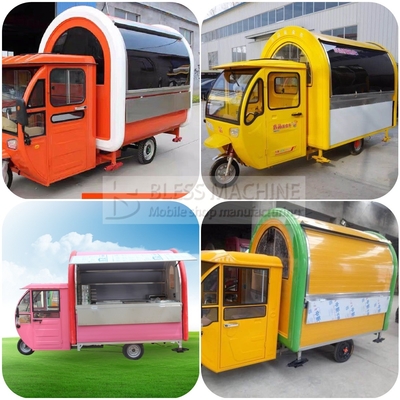 Multipurpose Mobile Electric Tricycle for Fast Food Snack Beverage Drinks 40kms per hr