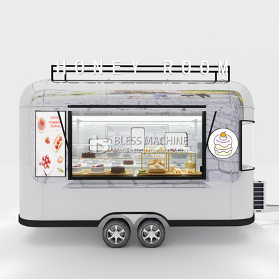 Stainless Steel Mobile Cake-Shop Trailer for On-the-Go Chocolate and Cookie Sales
