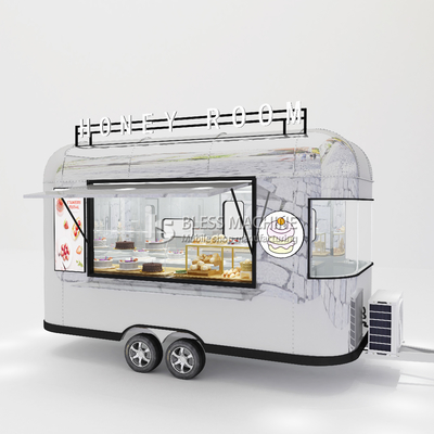 Stainless Steel Mobile Cake-Shop Trailer for On-the-Go Chocolate and Cookie Sales