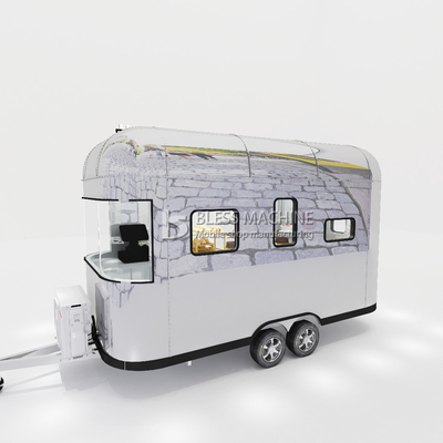 Stainless Steel Mobile Cake-Shop Trailer for On-the-Go Chocolate and Cookie Sales