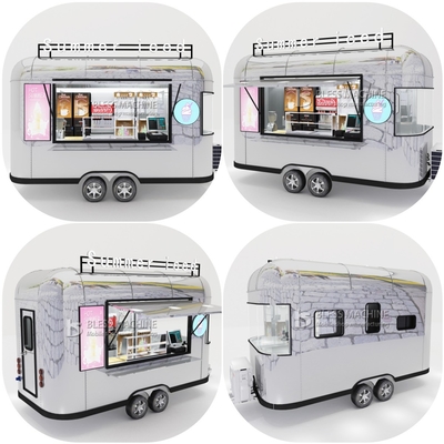 Stainless Steel Mobile Cake-Shop Trailer for On-the-Go Chocolate and Cookie Sales