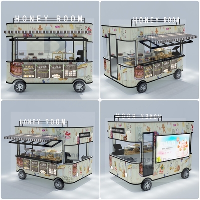Stainless Steel Mobile Cake-Shop Trailer for On-the-Go Chocolate and Cookie Sales