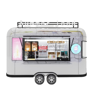 Outlet Mobile Ice Cream Beverage Food Snack Van Trailer Boutique with 1000kg Capacity