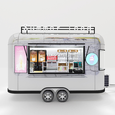 Outlet Mobile Ice Cream Beverage Food Snack Van Trailer Boutique with 1000kg Capacity