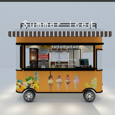 2022 Global Electric Mobile Ice Cream and Cold Drink Truck Customized for Summer Iced