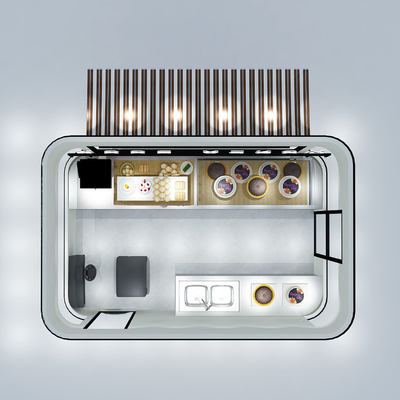 2022 Style Electric Bakery Truck for Birthday Cakes and Cookies 4 Road Wheels 1000kg