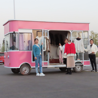 Electric Mobile Clothing Truck with Scarf Bag Shoes Raw Material Corn and Galvanized Steel