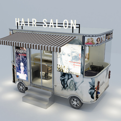 2022 Electric Mobile Barber Shop Hair Cut Salon Van Truck Machinery Function 40kms per hr