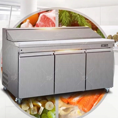 Single Door Super Performance Salad Bar Pizza Prep Table Refrigerator with Low Investment