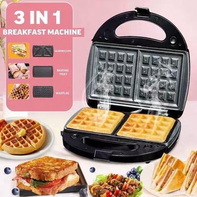 KJ-302 Household Panini Sandwich and Waffle Machine with Multifunctional Features