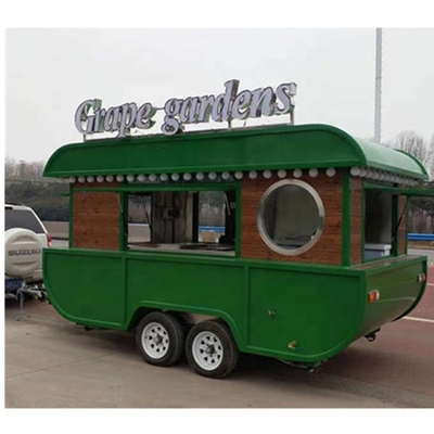 Low Investment Silver Commercial Mobile Food Trailer with Multifunctional Features
