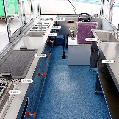 Customized Electric Snack Car Stall with Mobile Food Track and Multifunctional Dining