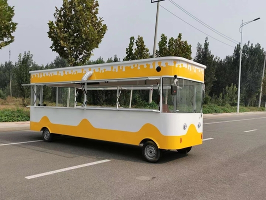Multifunctional 2000w Four Wheel Electric Hamburger Snack Dining Car for Commercial