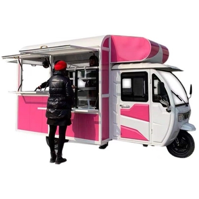 Customizable 2022 Home Food Tricycle Cart Made of Carved Metal Plate and Stainless Steel