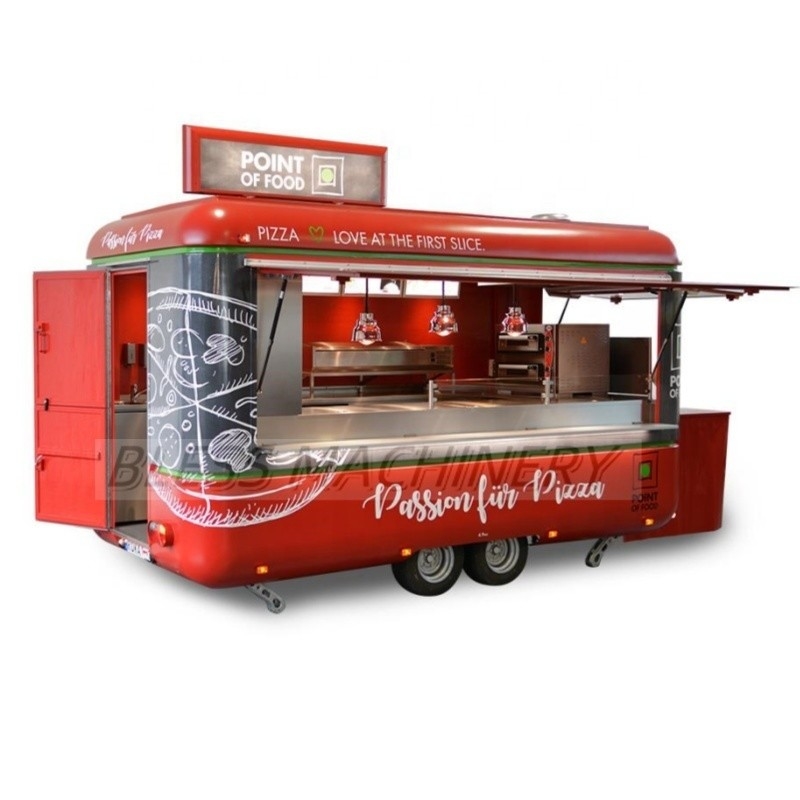 Customized Food Truck for Mobile Coffee Van Catering Cart Burgers Fries Ice Cream BBQ Bus