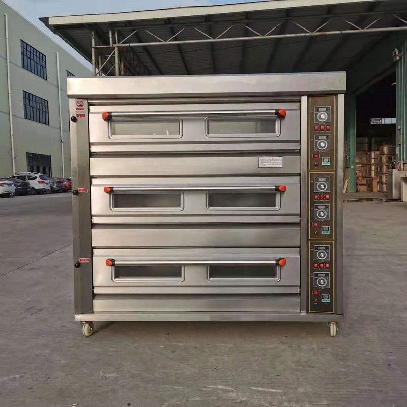 Energy-Saving 3 Deck Baking Oven Stainless Steel Heating Element for Tray Size 400*600mm