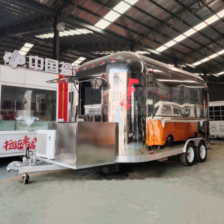 40kms per hr Mobile Sales Trailer for Snacks Fast Food Drinks Ice Cream Coffee Milk Tea