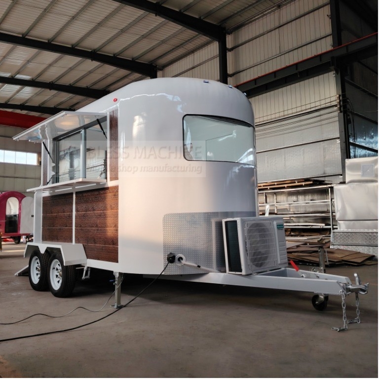2024 Mobile Stainless Steel Trailer for Catering Bar Snack Fast Food Drink Ice Cream