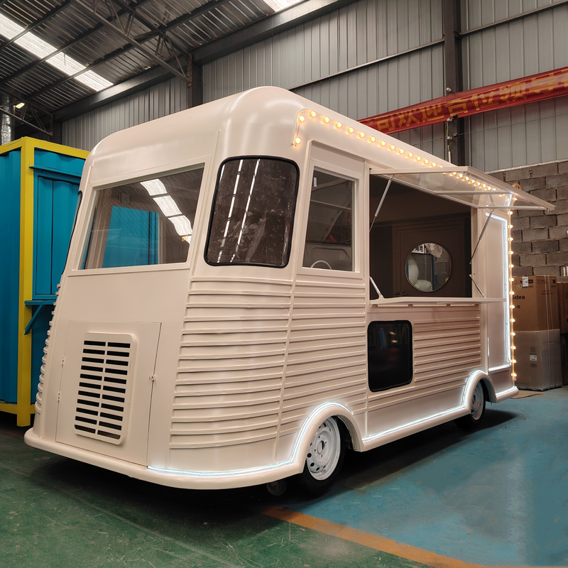 Multipurpose Electric Mobile Van for Snacks Drinks and Coffee 4 Road Wheels Outlet